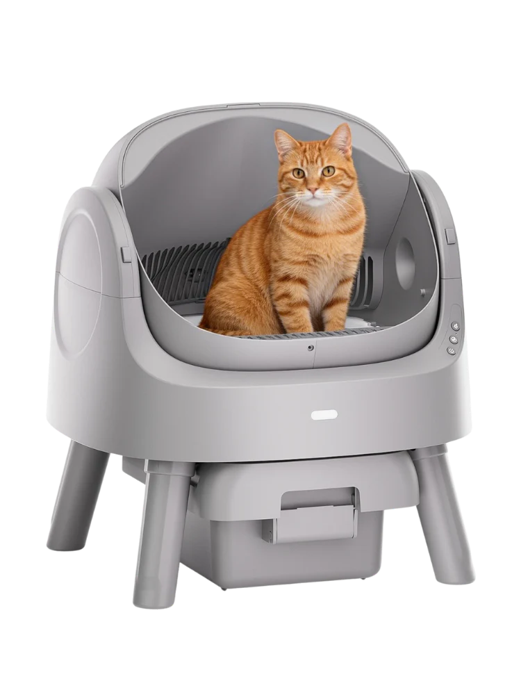 AS11 AutoScooper 11 automatic litter box with cat